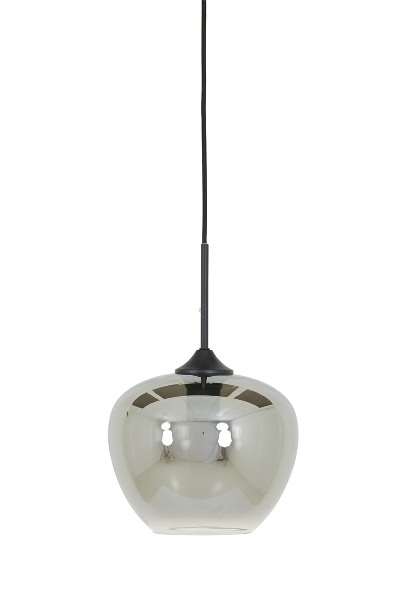 Light & Living Hanglamp Ø23x18 cm MAYSON smoke glas-mat zwart