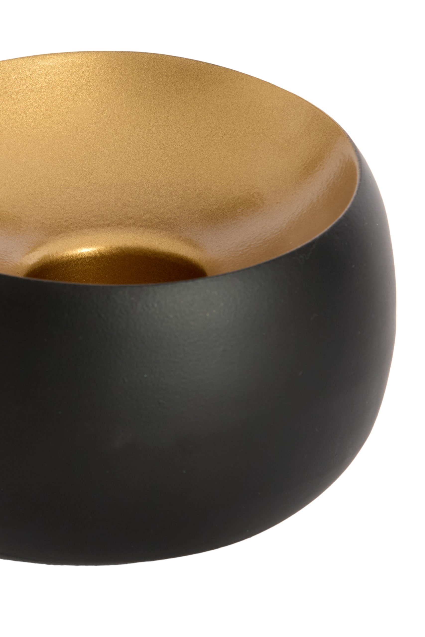 Light & Living Theelicht Ø15x10 cm VEROLI mat zwart+goud