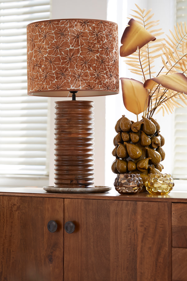 Light & Living Vaas deco 23,5x23x32,5 cm NATALIA keramiek geel-bruin