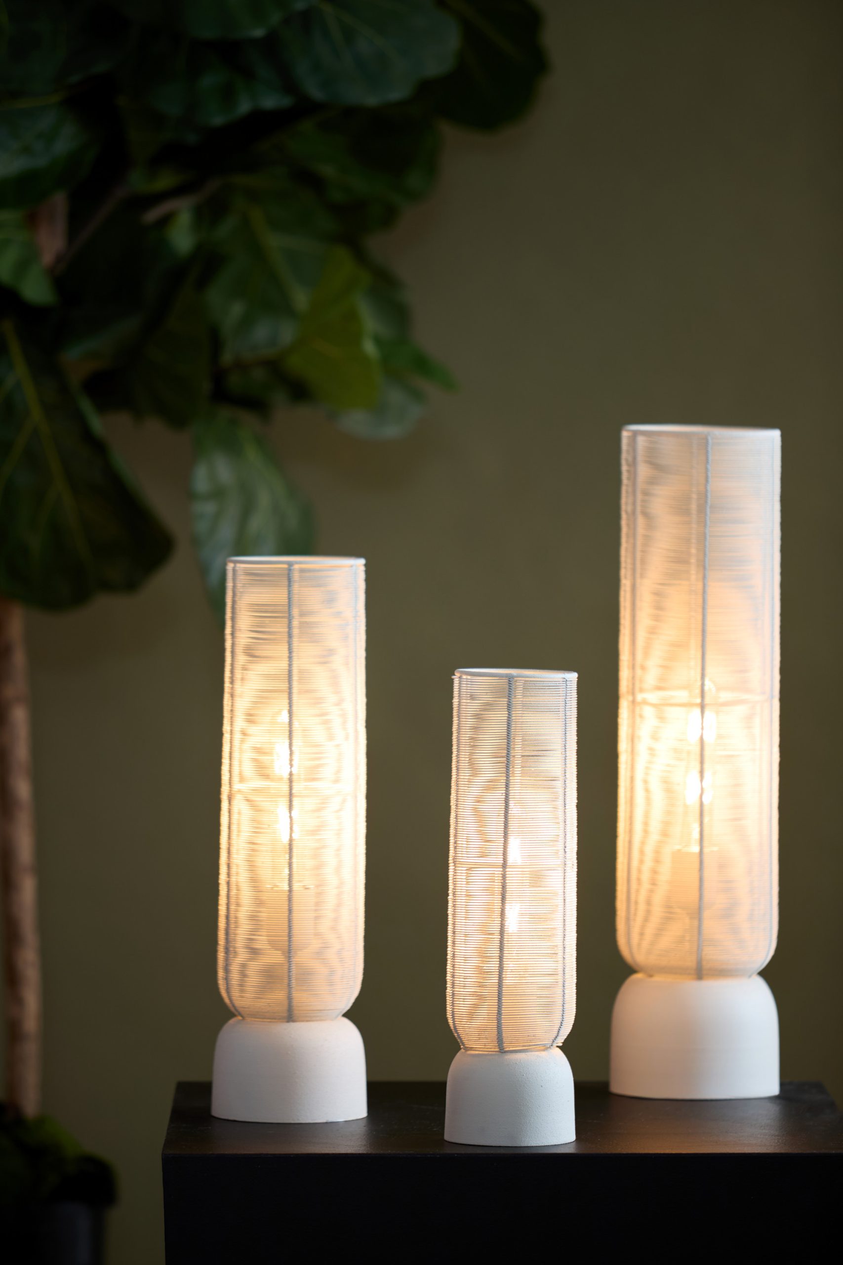 Light & Living Tafellamp Ø11x39,5 cm LEZUZA crème