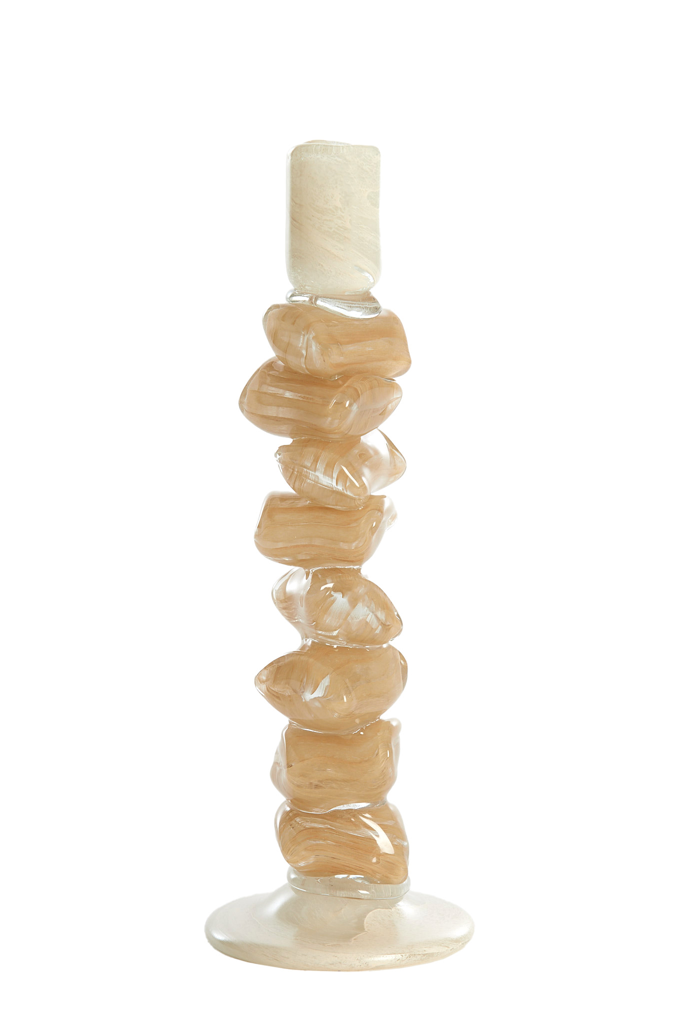 Light & Living Kandelaar Ø11,5x35 cm ESTINA crème+bruin