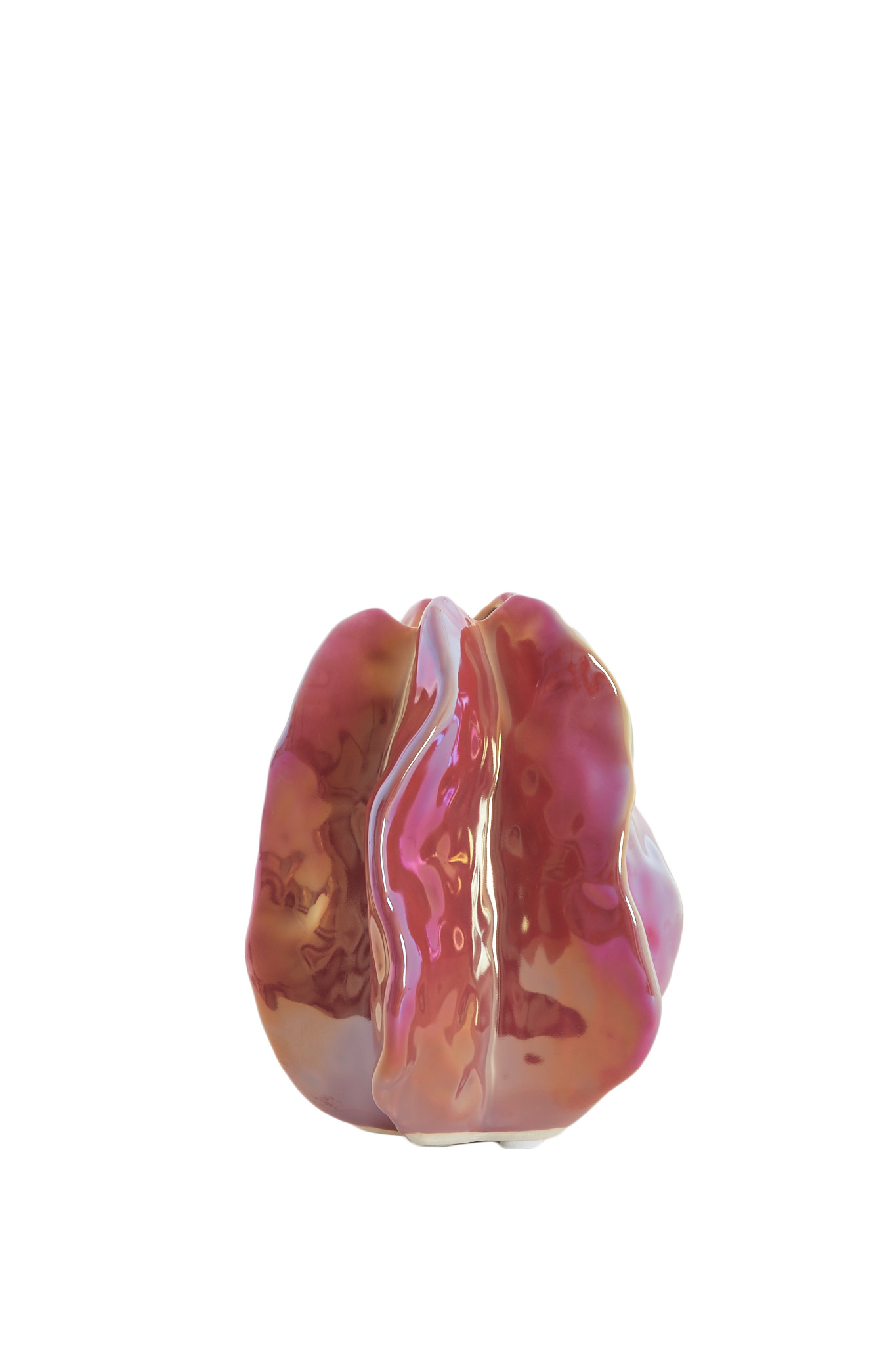 Light & Living Vaas deco 11,5x10x13,5 cm IDRIJA keramiek donker roze