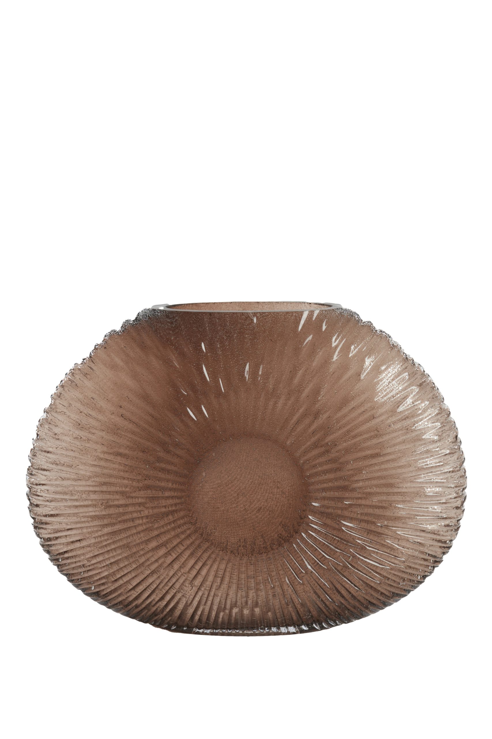 Light & Living Vaas 40,5x11x30,5 cm CONCHA glas donker bruin