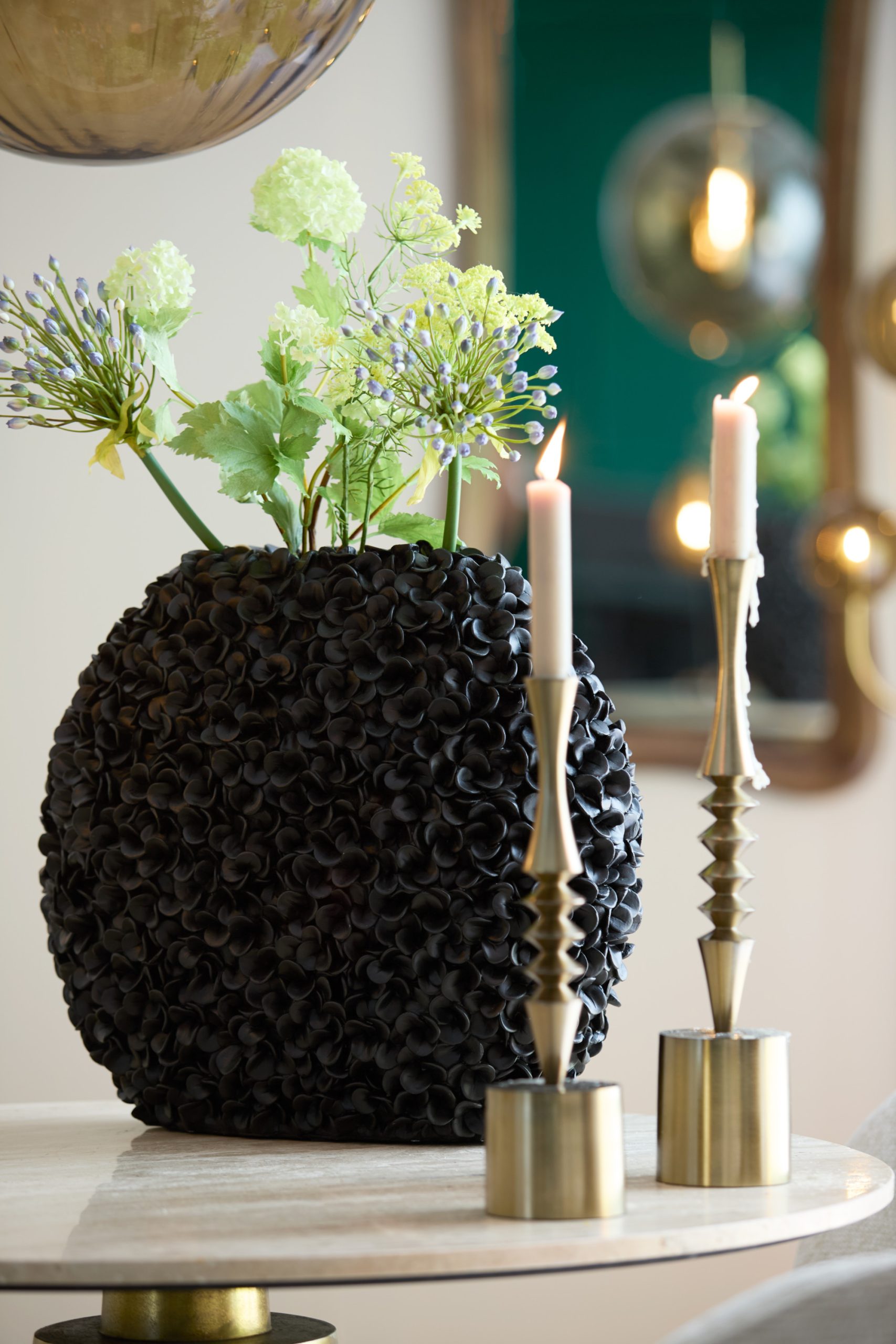 Light & Living Vaas deco 52x23x46,5 cm PHYLIA mat zwart