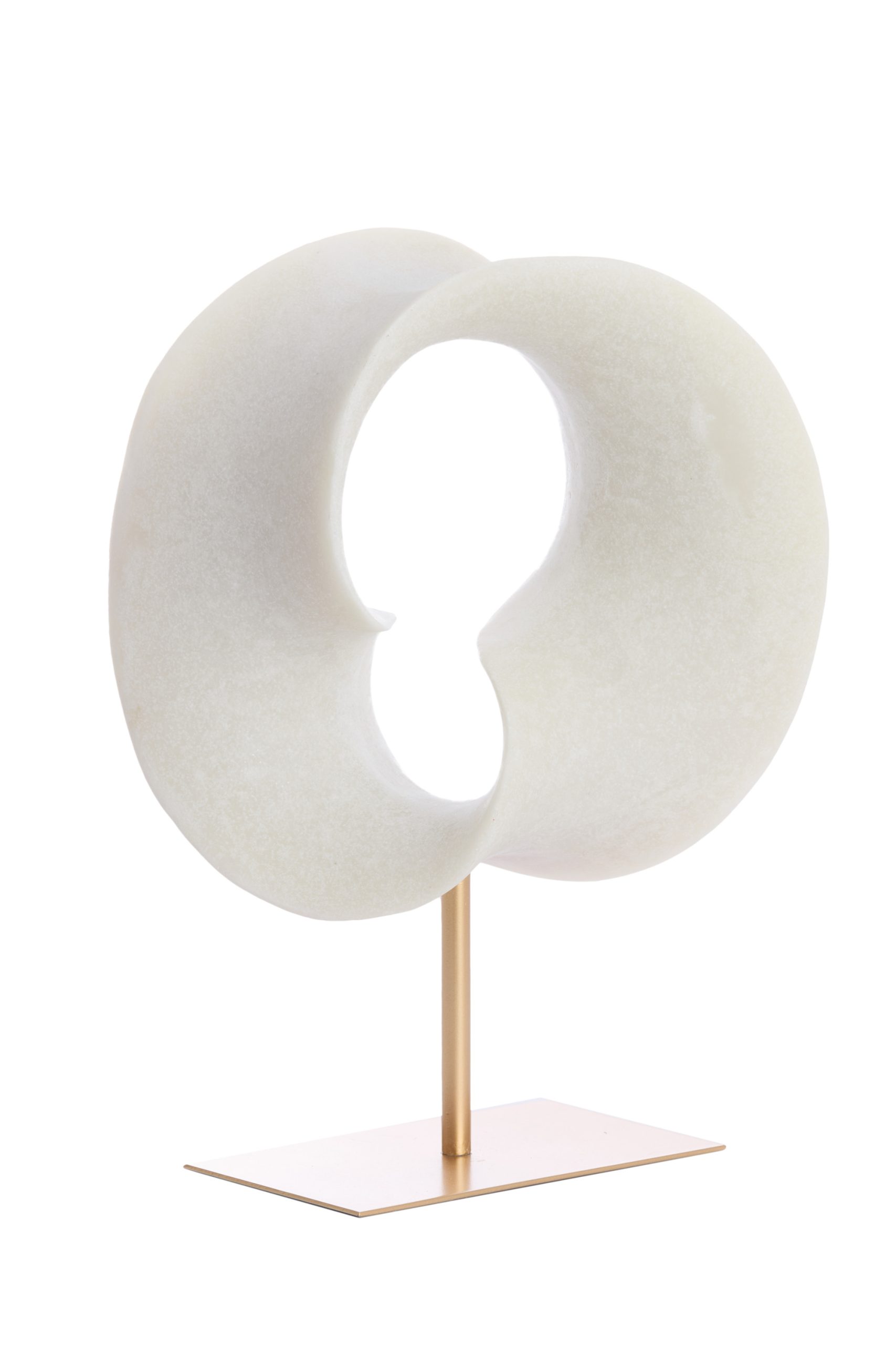 Light & Living Ornament op voet 34x18x43 cm VODICE crème+antiek brons