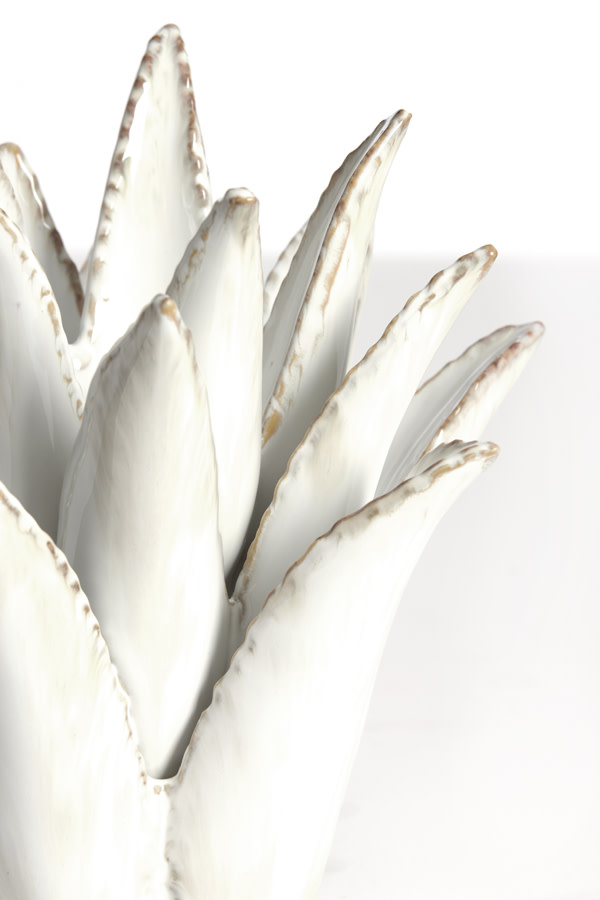 Light & Living Theelicht Ø24,5x23 cm CACTUS keramiek crème