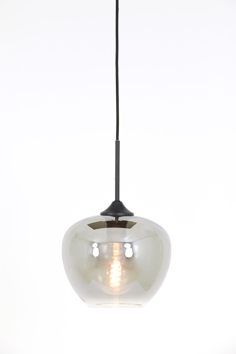 Light & Living Hanglamp Ø23x18 cm MAYSON smoke glas-mat zwart