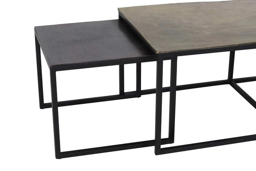 Light & Living Salontafel S/3 max 120x60x45 cm KUMALU antiek brons