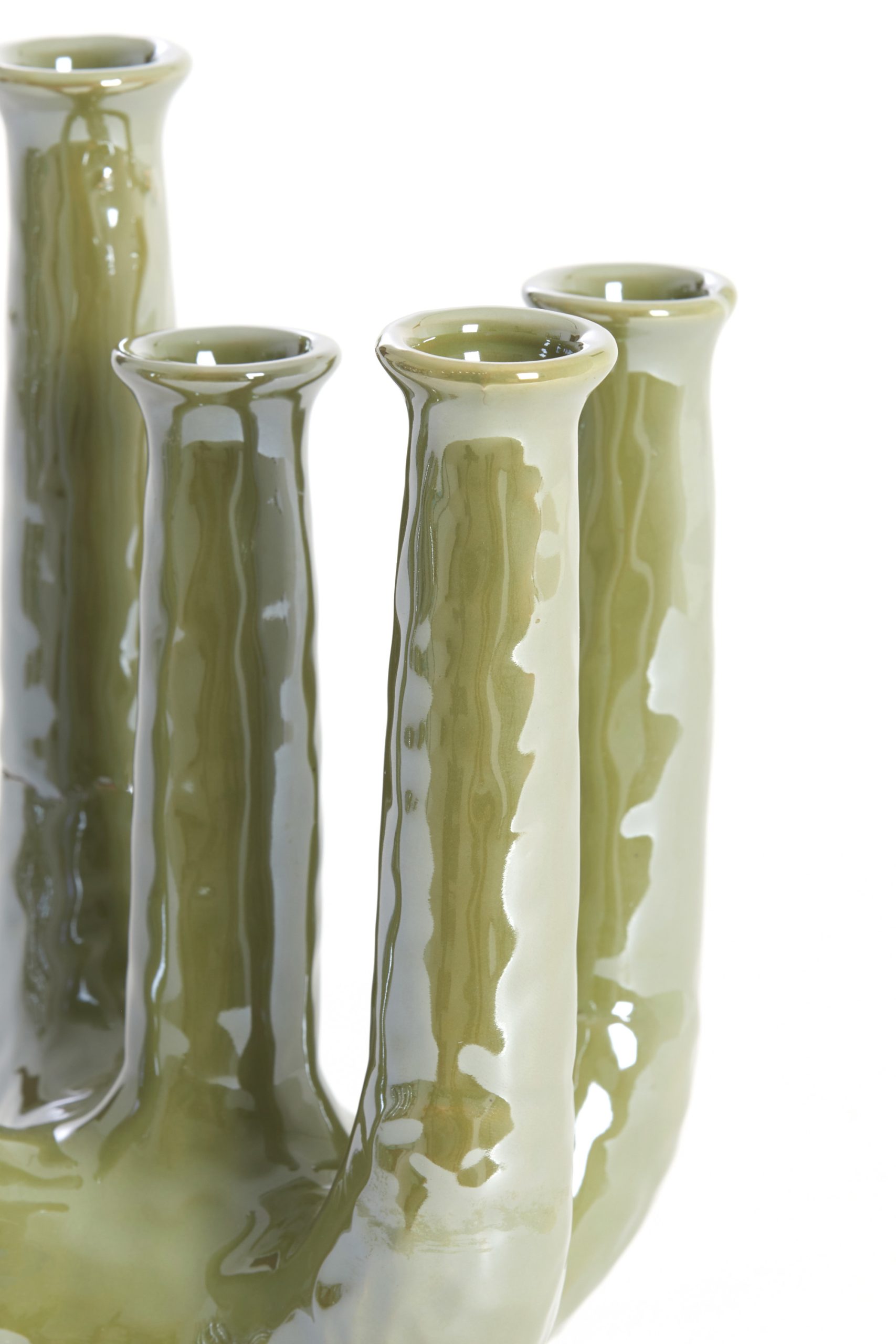 Light & Living Vaas deco 22x16,5x30 cm LEONJO keramiek olie licht groen