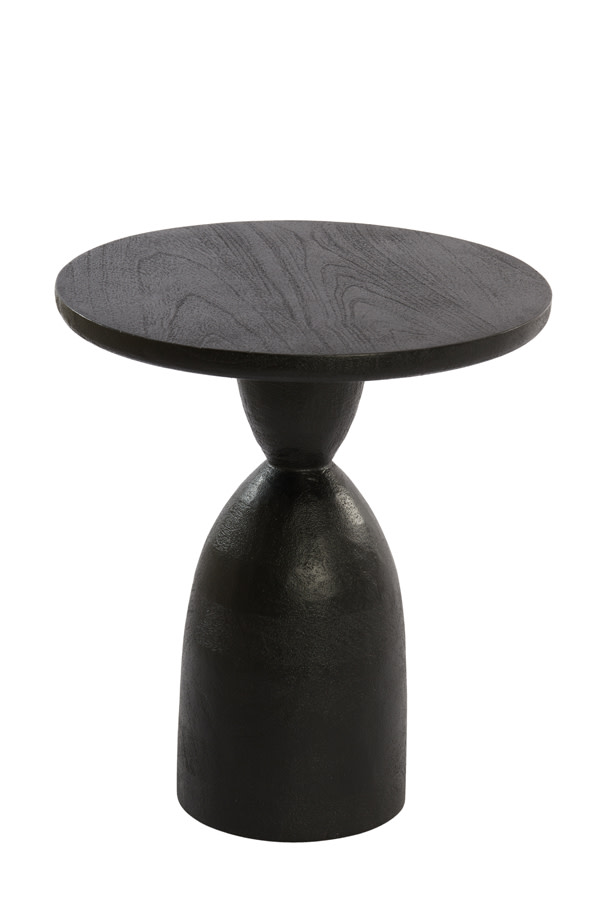 Light & Living Bijzettafel Ø40x50 cm TORIR mango hout mat zwart