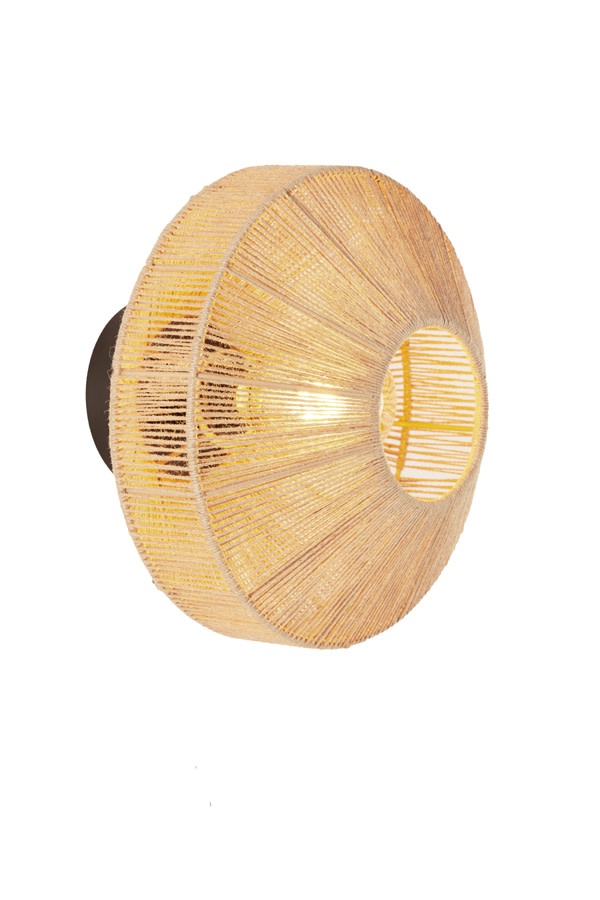 Light & Living Wandlamp Ø31x31 cm LYRA naturel+mat zwart