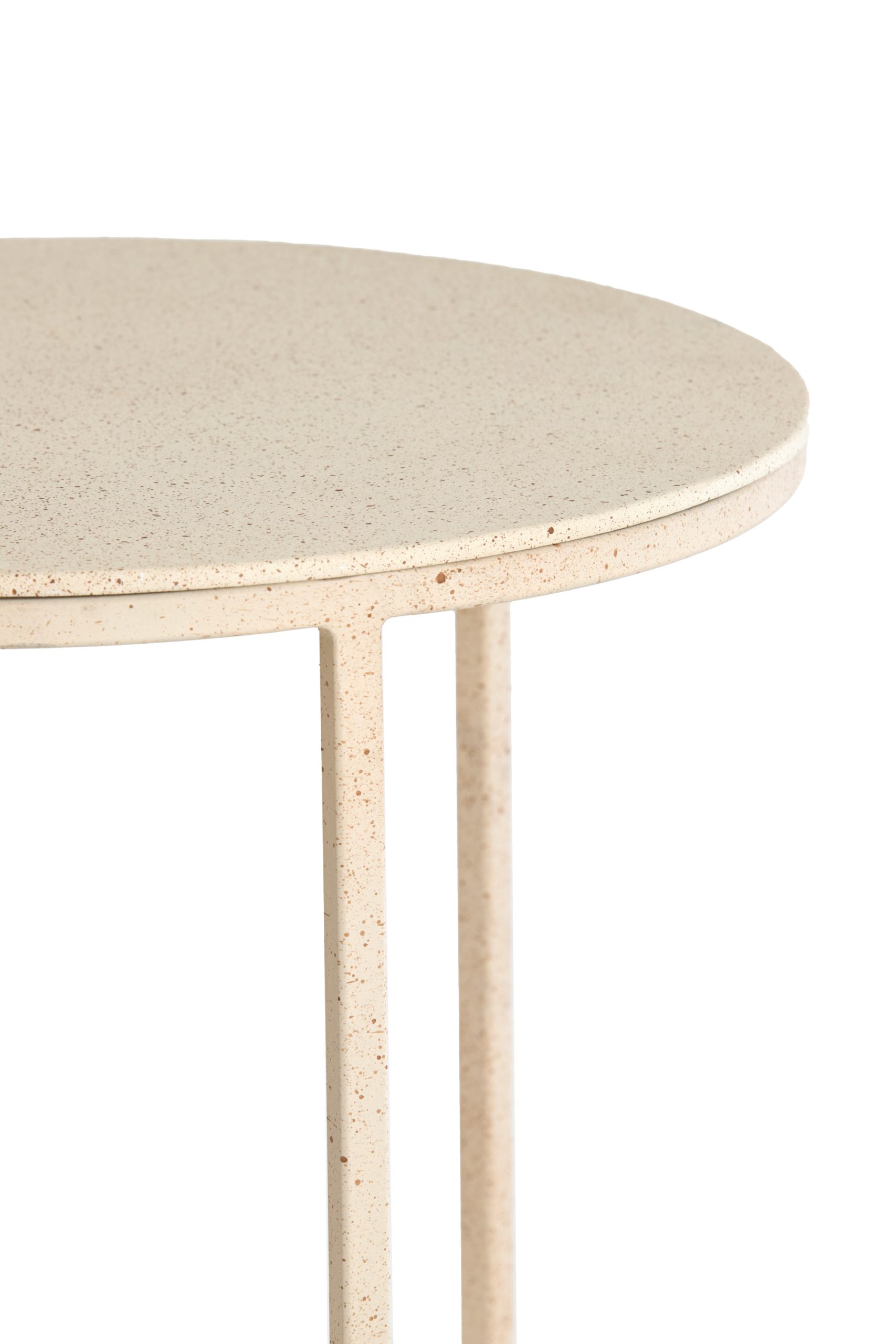 Light & Living Bijzettafel S/2 Ø50x40+Ø52x46 cm SADAR zand+l bruin gespikkl