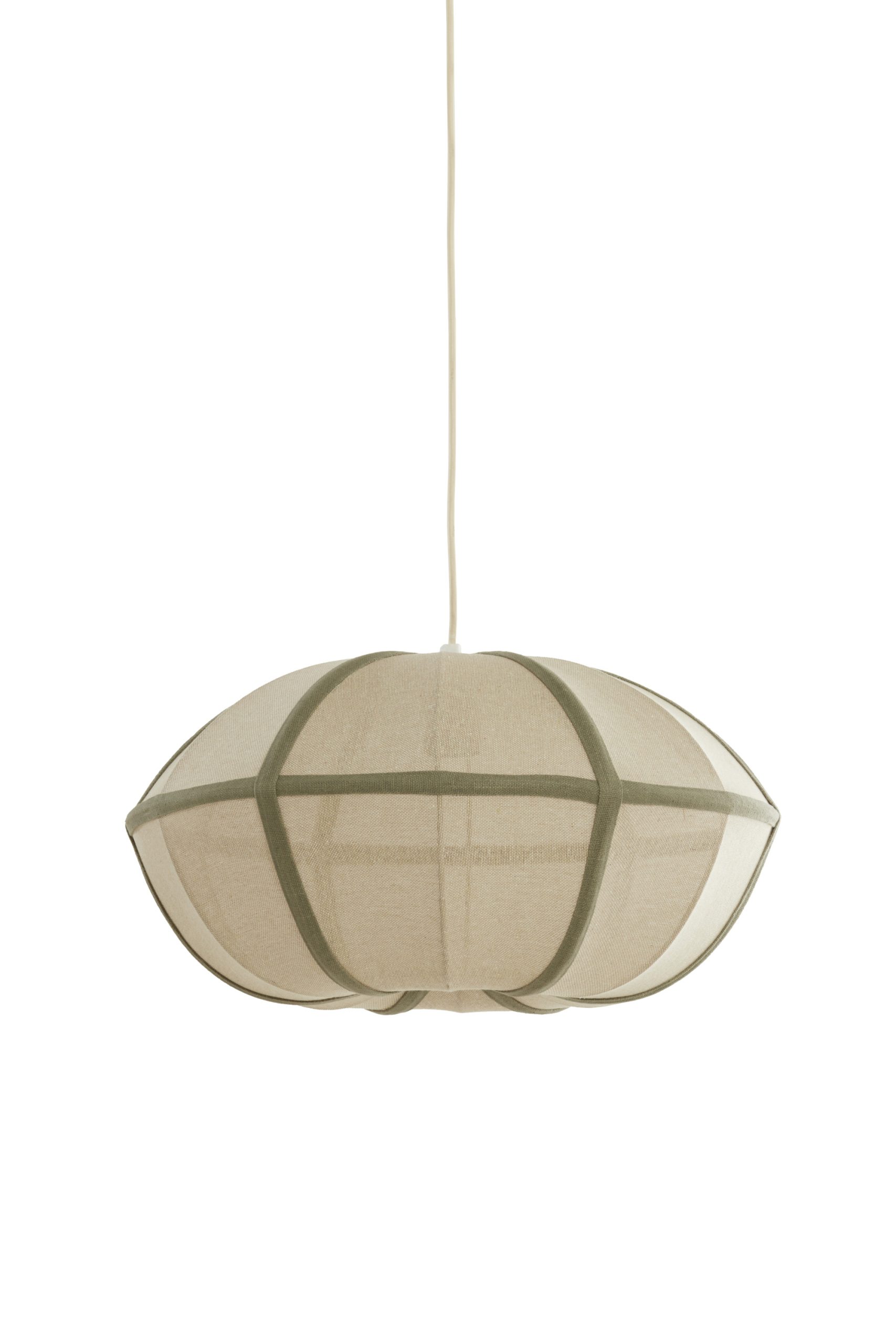 Light & Living Hanglamp Ø49x25 cm MIRELYS naturel+olijf groen