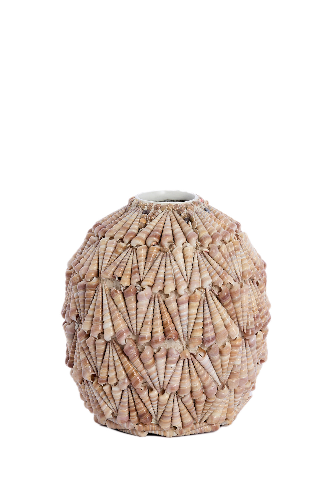 Light & Living Vaas deco Ø25,5x28 cm SHELL zand-taupe