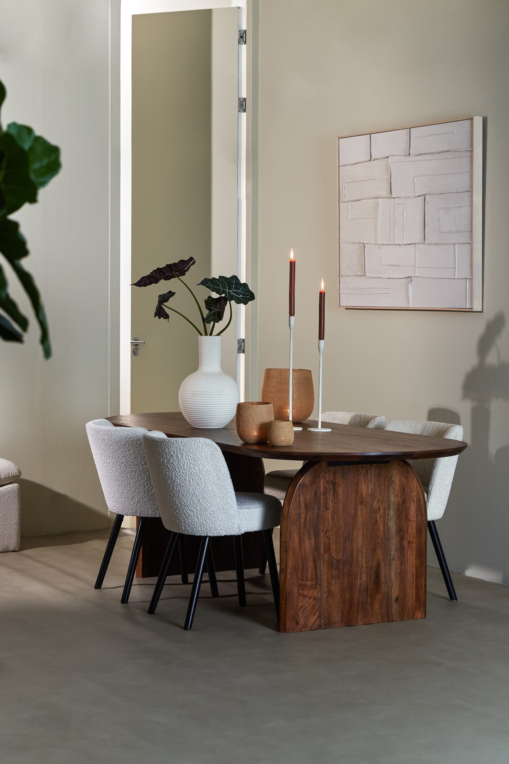 Light & Living Eettafel 220x100x75 cm INDORE acacia hout bruin