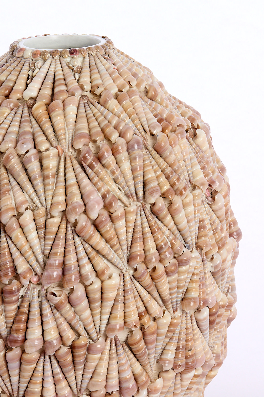 Light & Living Vaas deco Ø25,5x28 cm SHELL zand-taupe