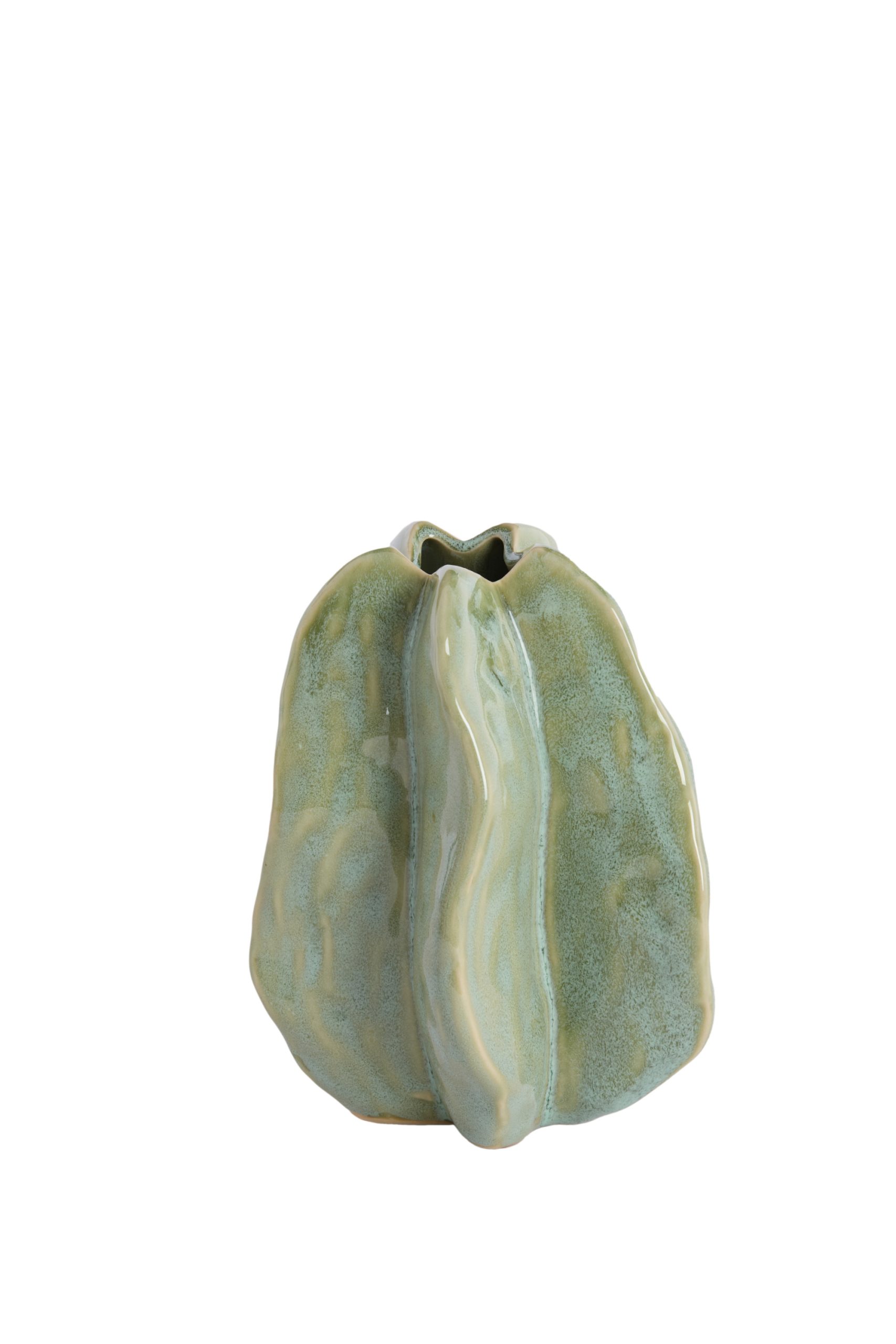 Light & Living Vaas deco 10,5x9,5x11,5 cm IDRIJA keramiek mint groen