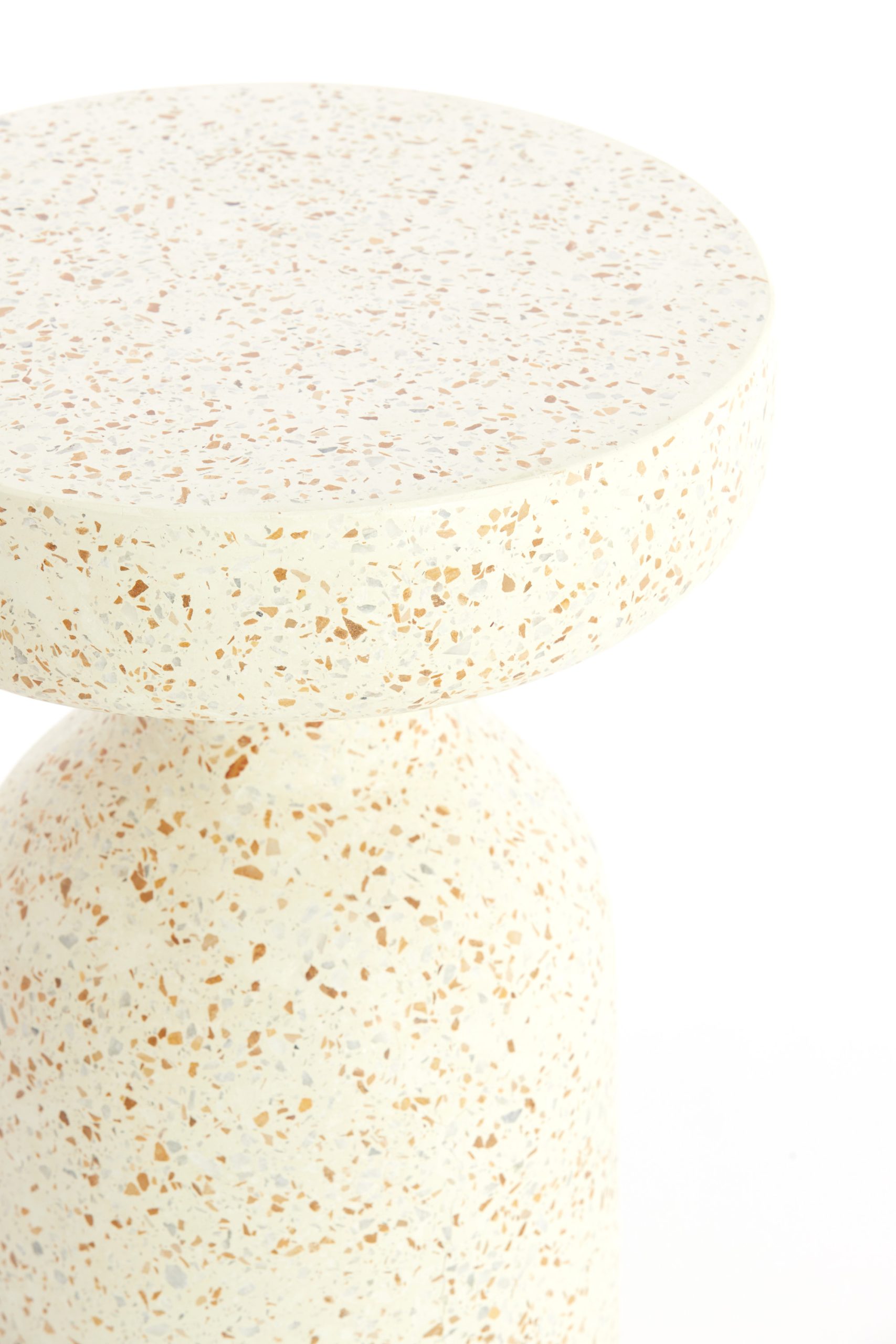 Light & Living Bijzettafel Ø32x54 cm MORAVIT terrazzo crème
