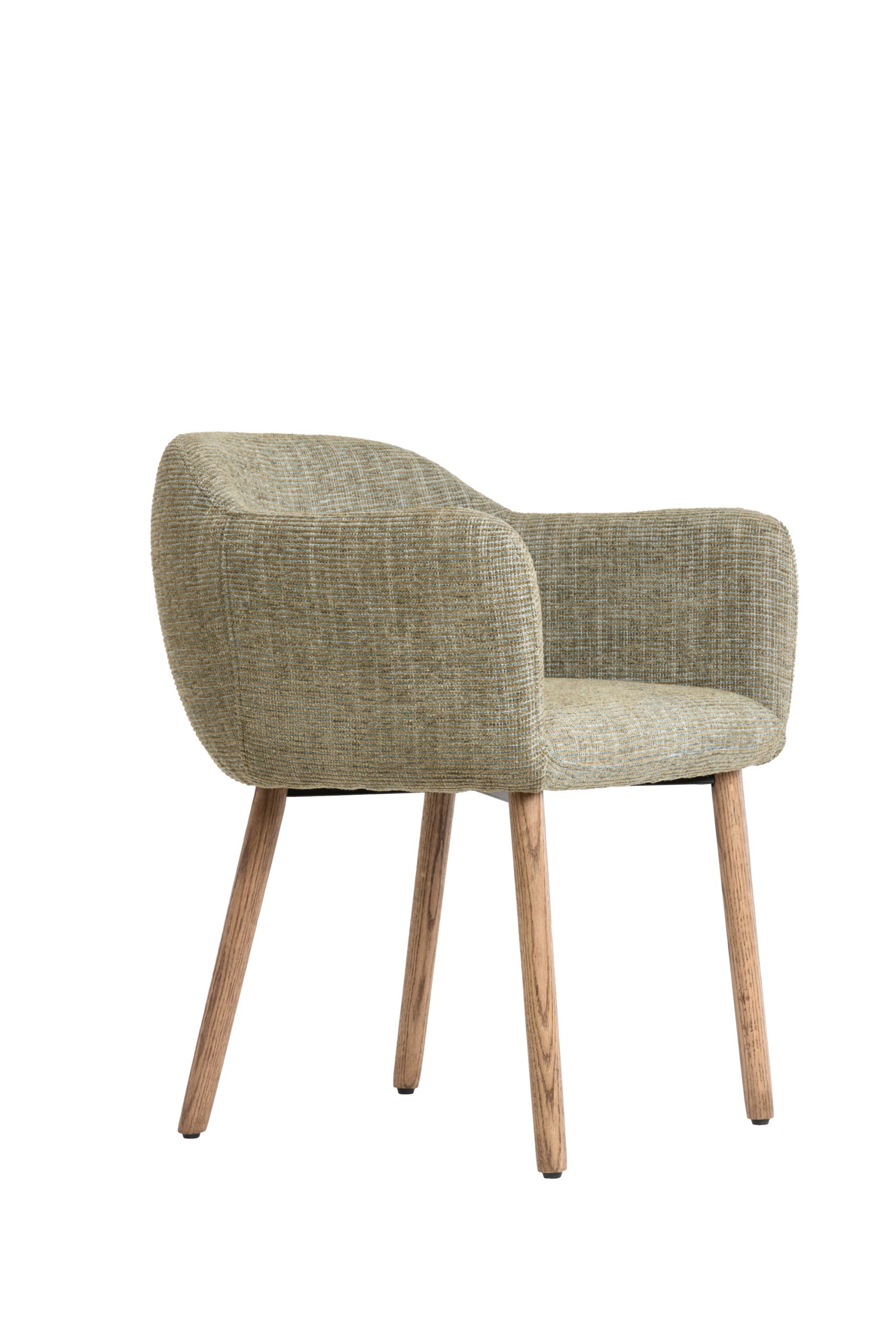 Light & Living Eetkamerstoel 59,5x59x76 cm BLAINE groen+hout donker bruin