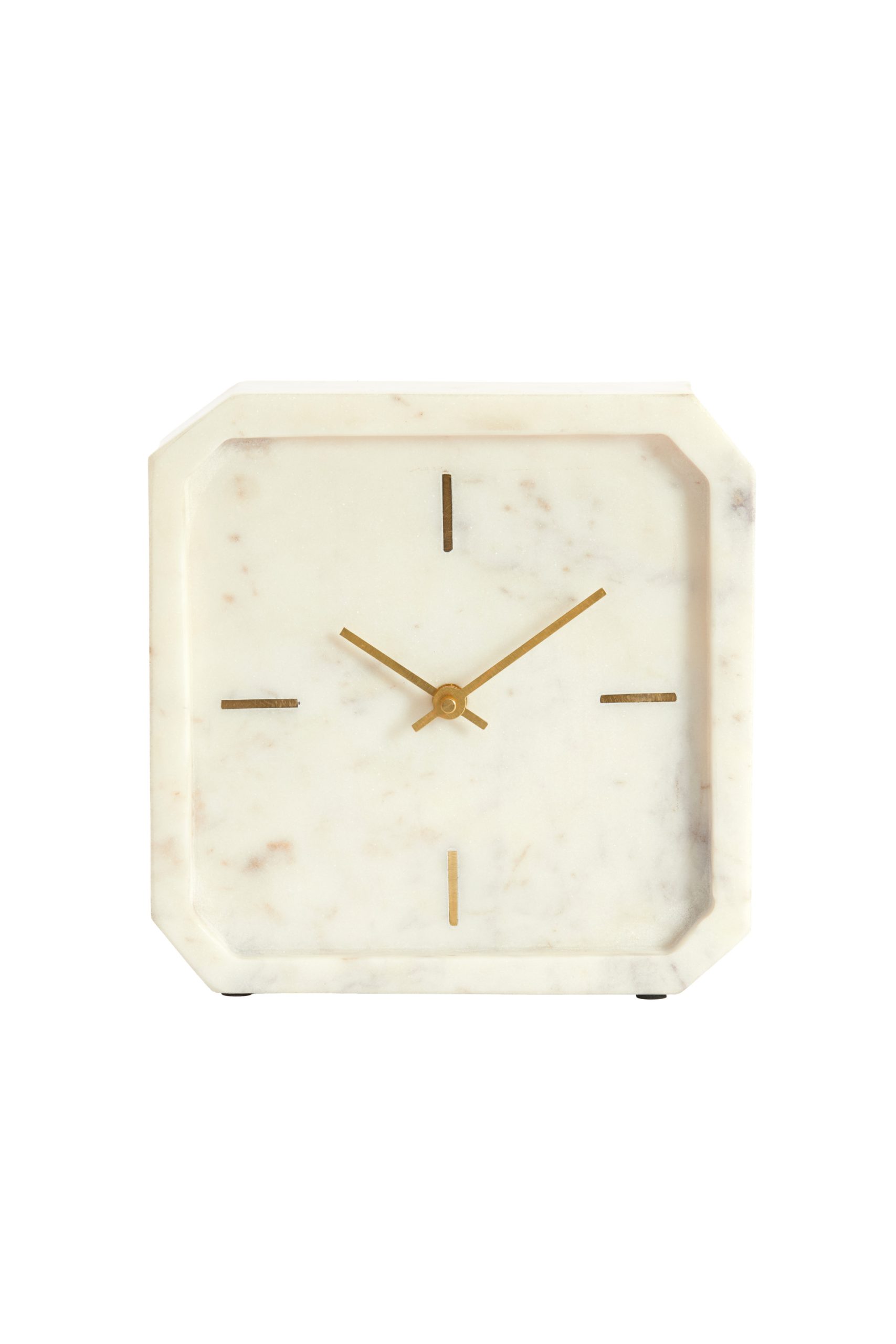 Light & Living Klok 20,5x6x20,5 cm PABLIA marmer wit