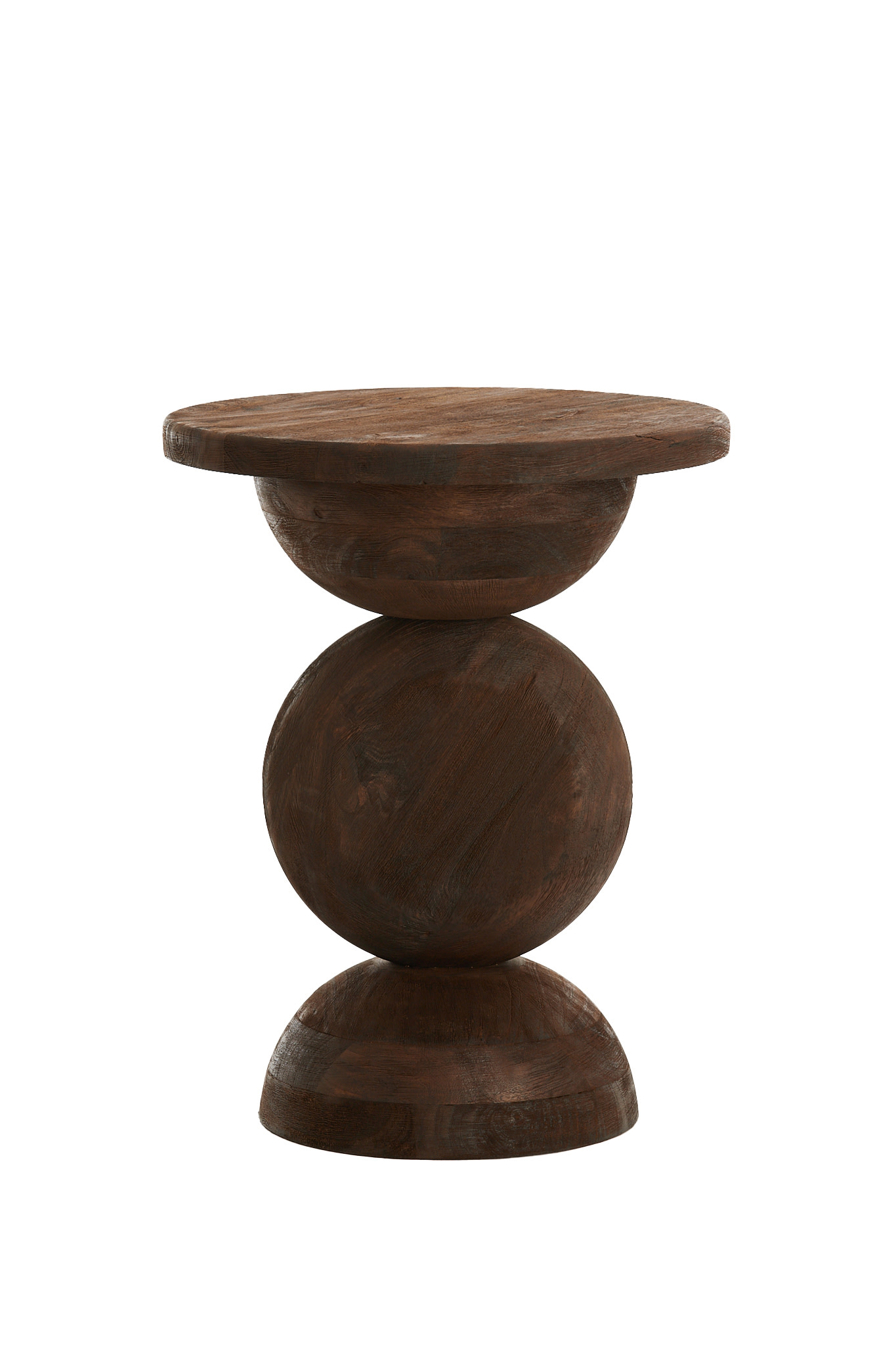 Light & Living Bijzettafel Ø40x50 cm MIRTO hout mat donker bruin