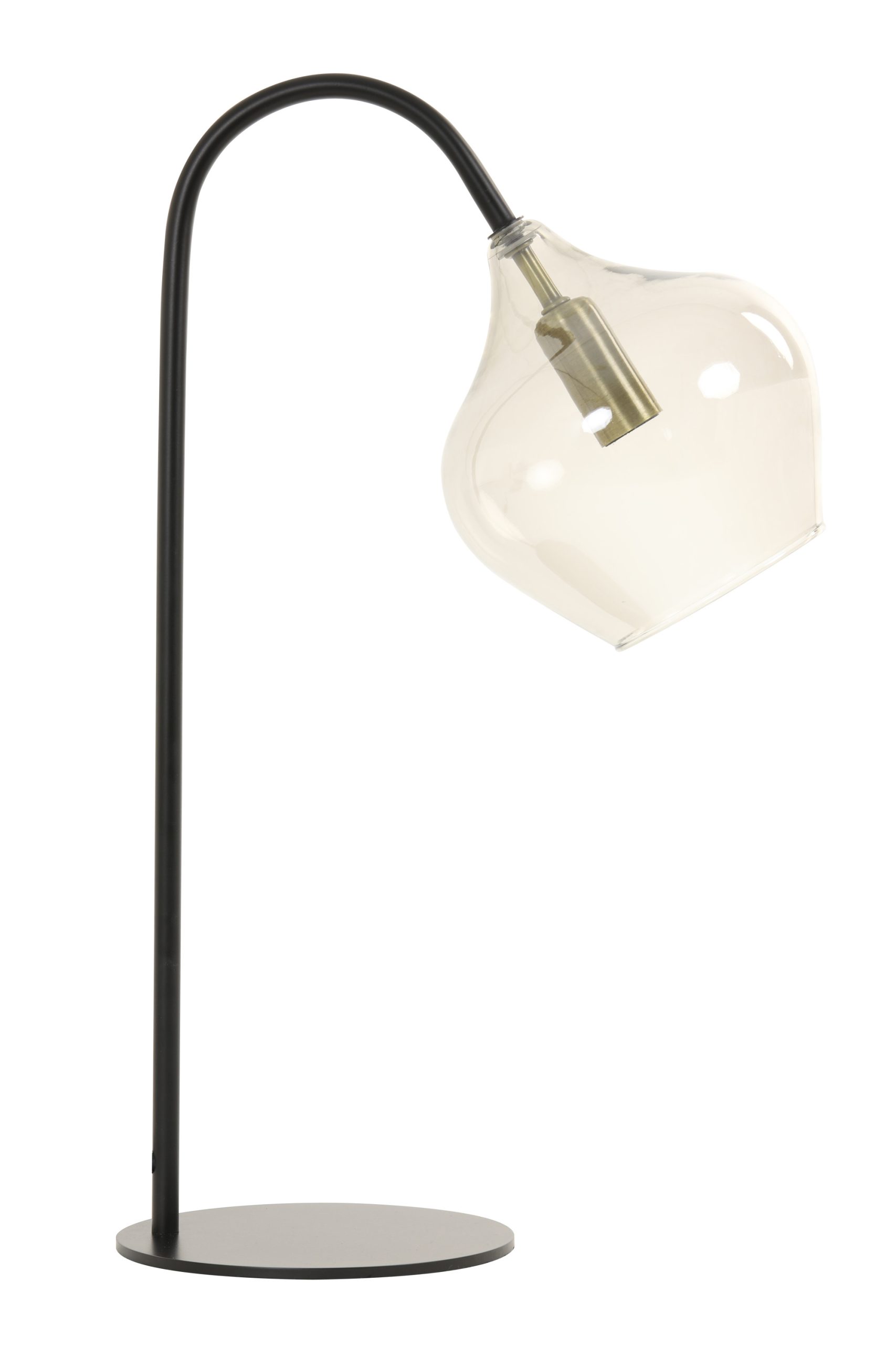 Light & Living Tafellamp E14 28x17x50,5 cm RAKEL mat zwart+smoke