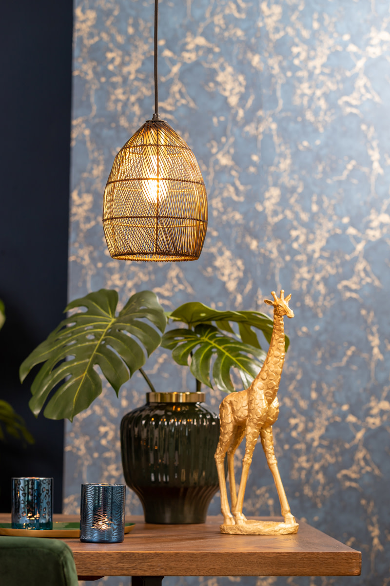 Light & Living Hanglamp Ø20x25 cm MEYA zwart-goud
