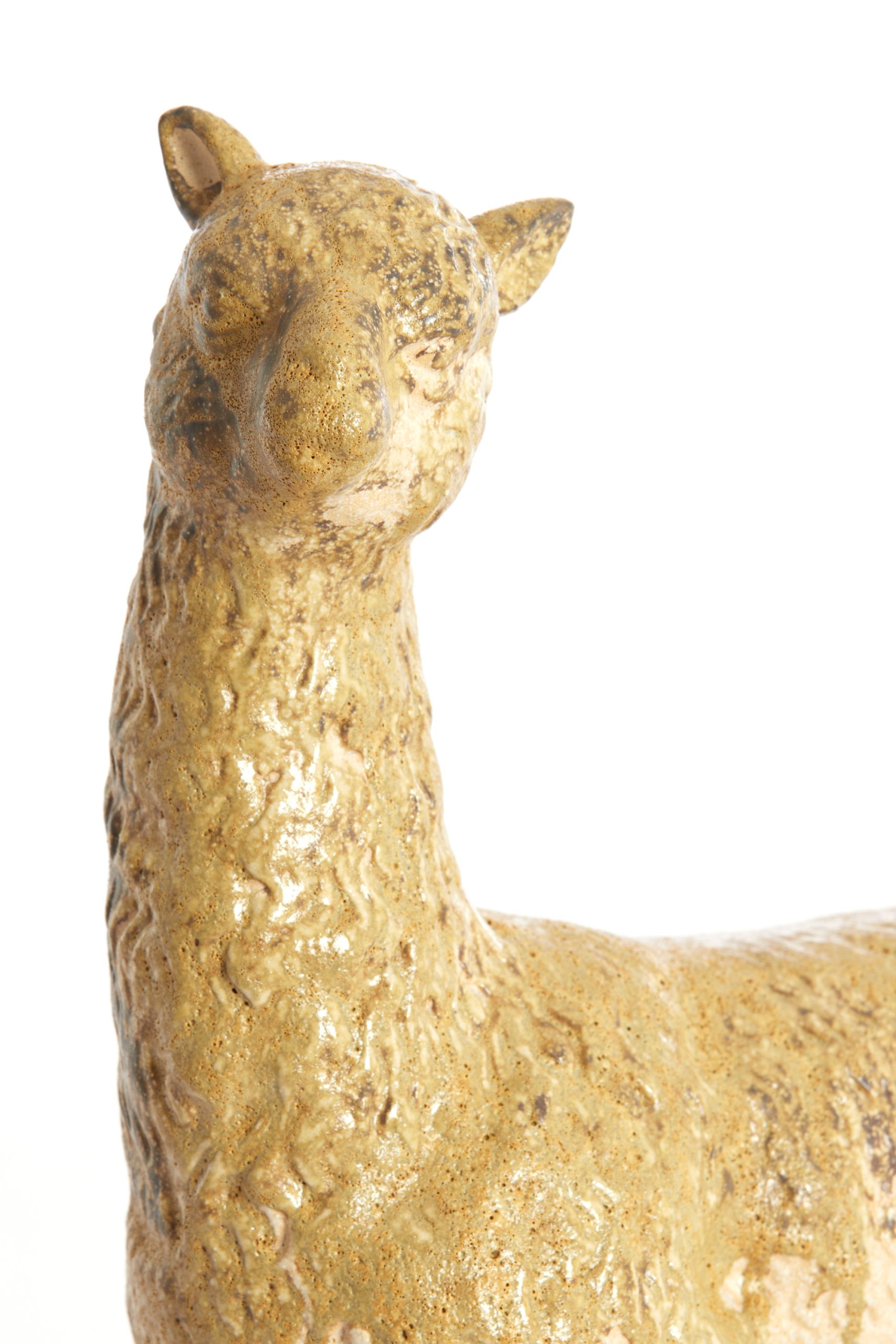Light & Living Ornament 29x13x39 cm ALPACA keramiek crème+olijf groen