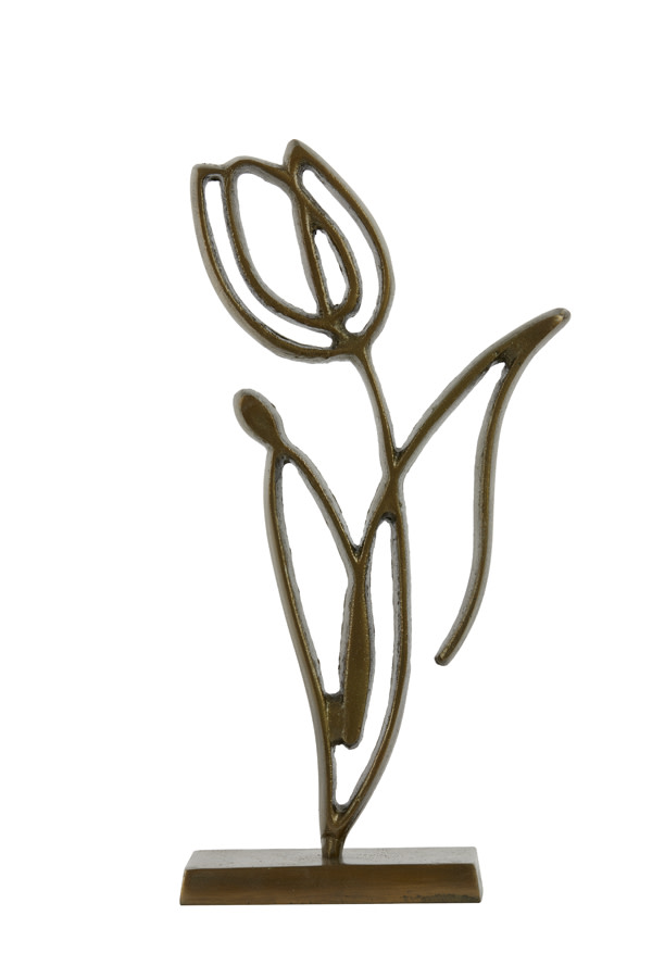 Light & Living Ornament op voet 24x8,5x45 cm TULIPANU antiek brons