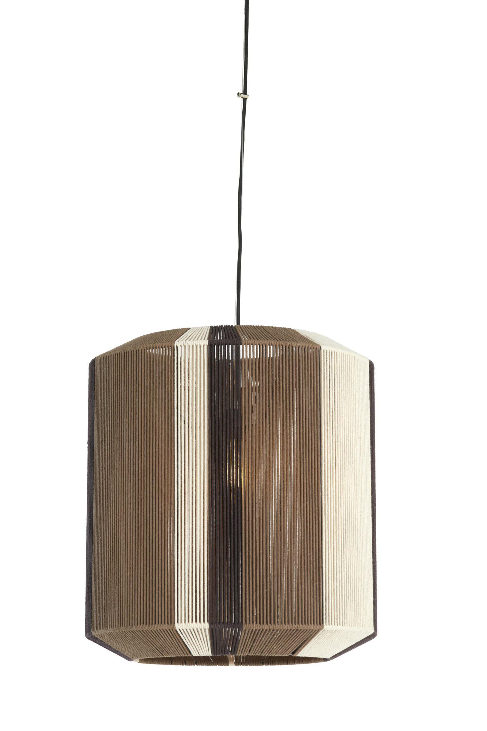 Light & Living Hanglamp Ø48x55 cm KOZANA bruin+crème+donker bruin