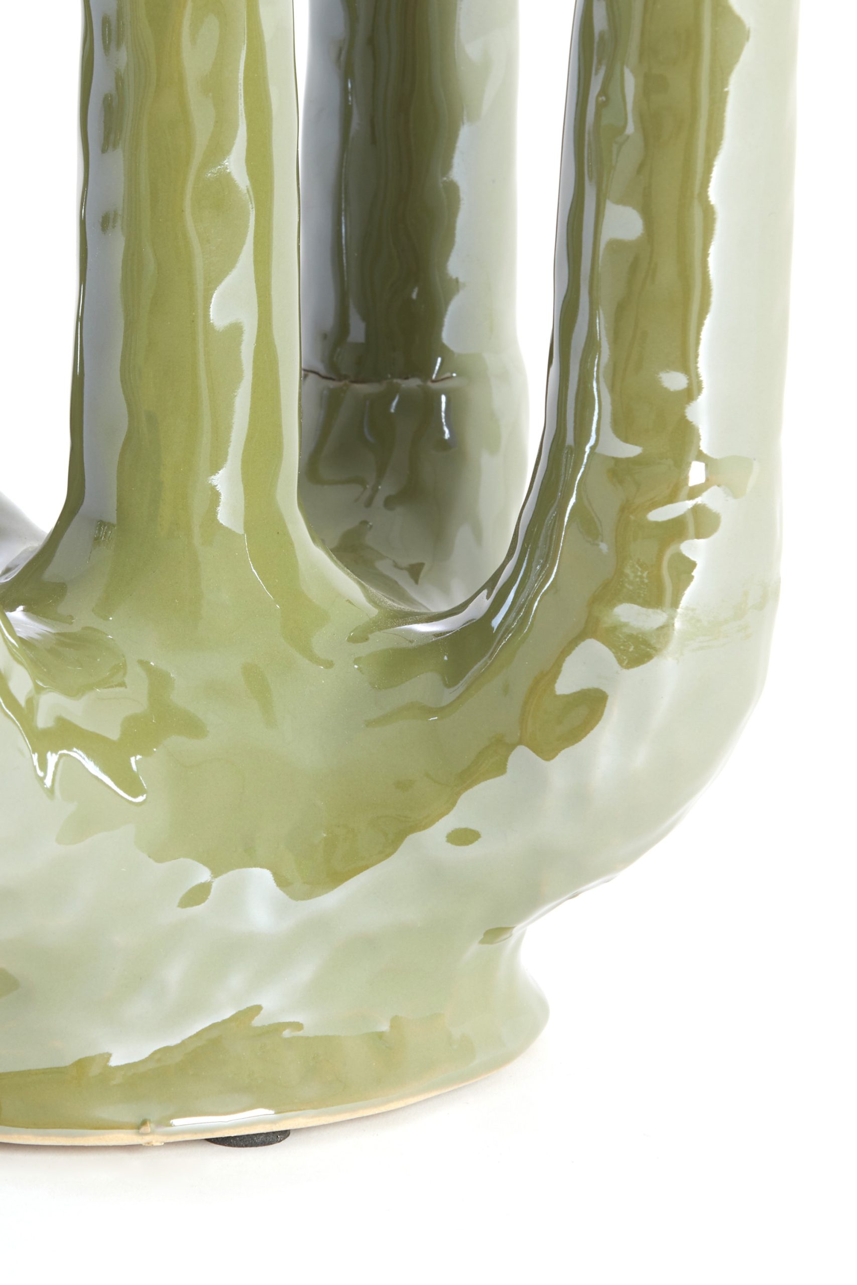 Light & Living Vaas deco 22x16,5x30 cm LEONJO keramiek olie licht groen