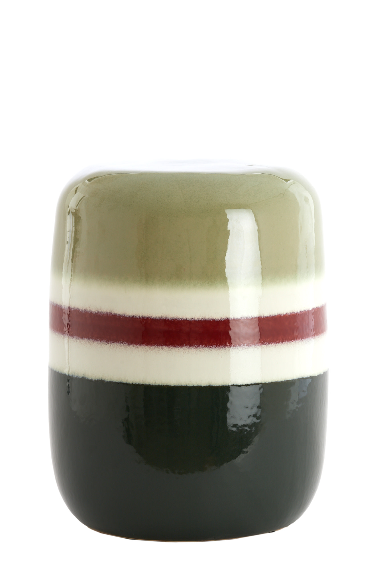 Light & Living Bijzettafel Ø34x46,5 cm FRANCA keramiek groen-aubergine