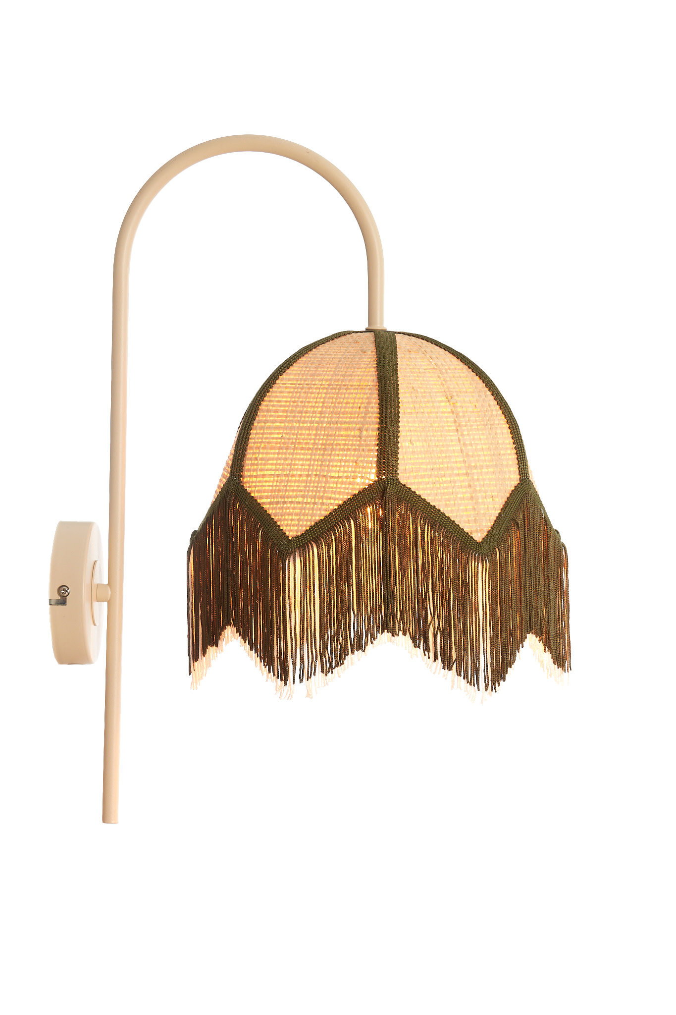 Light & Living Wandlamp 33x25x47 cm SULINA raffia naturel+groen