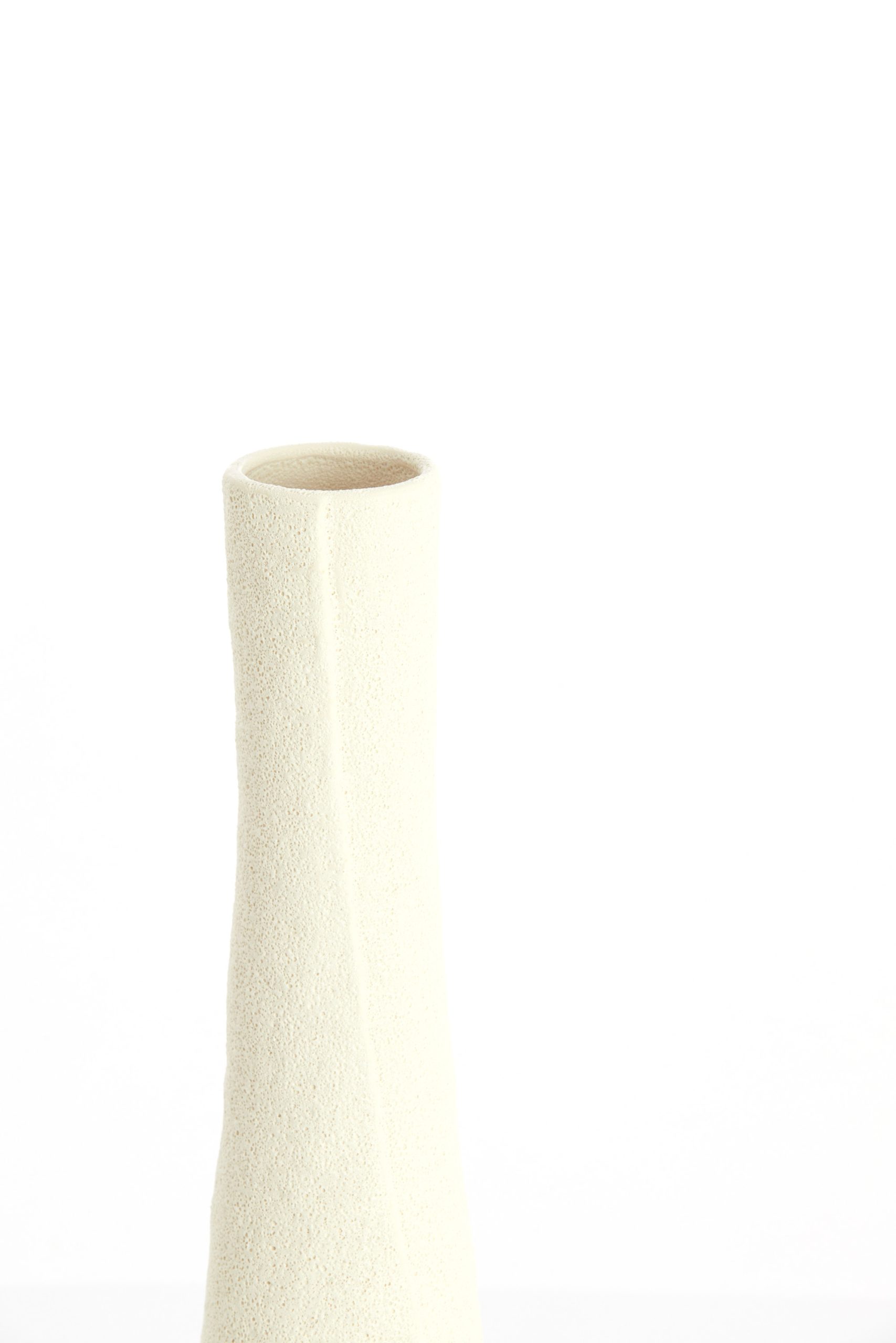 Light & Living Vaas deco Ø12x55,5 cm SETIMMO keramiek mat crème