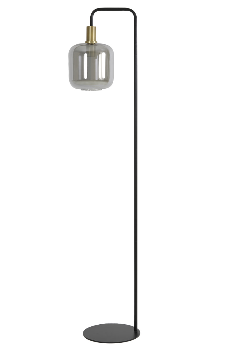 Light & Living Vloerlamp 32x28x155 cm LEKAR antiek brons+smoke glas
