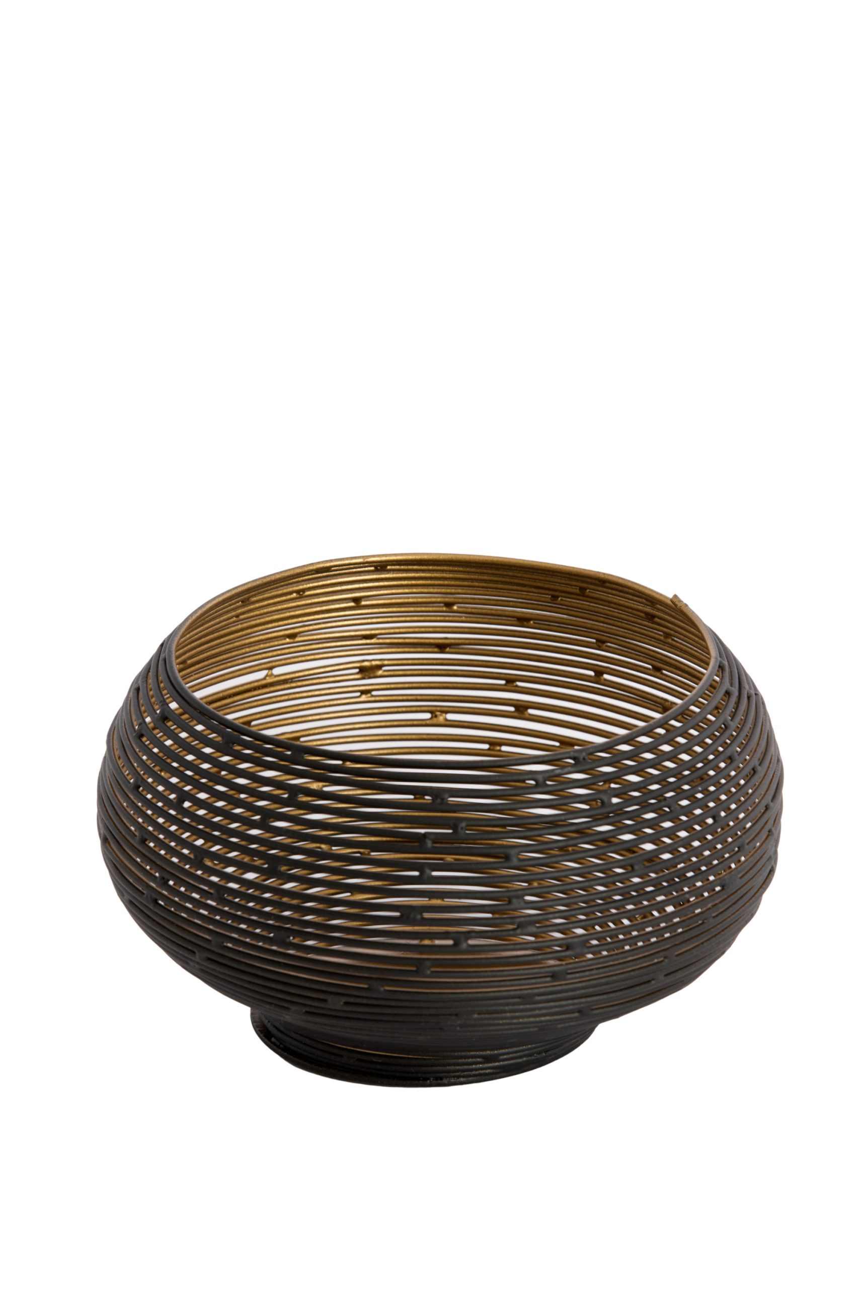 Light & Living Theelicht Ø15x9 cm URBINO mat zwart+goud