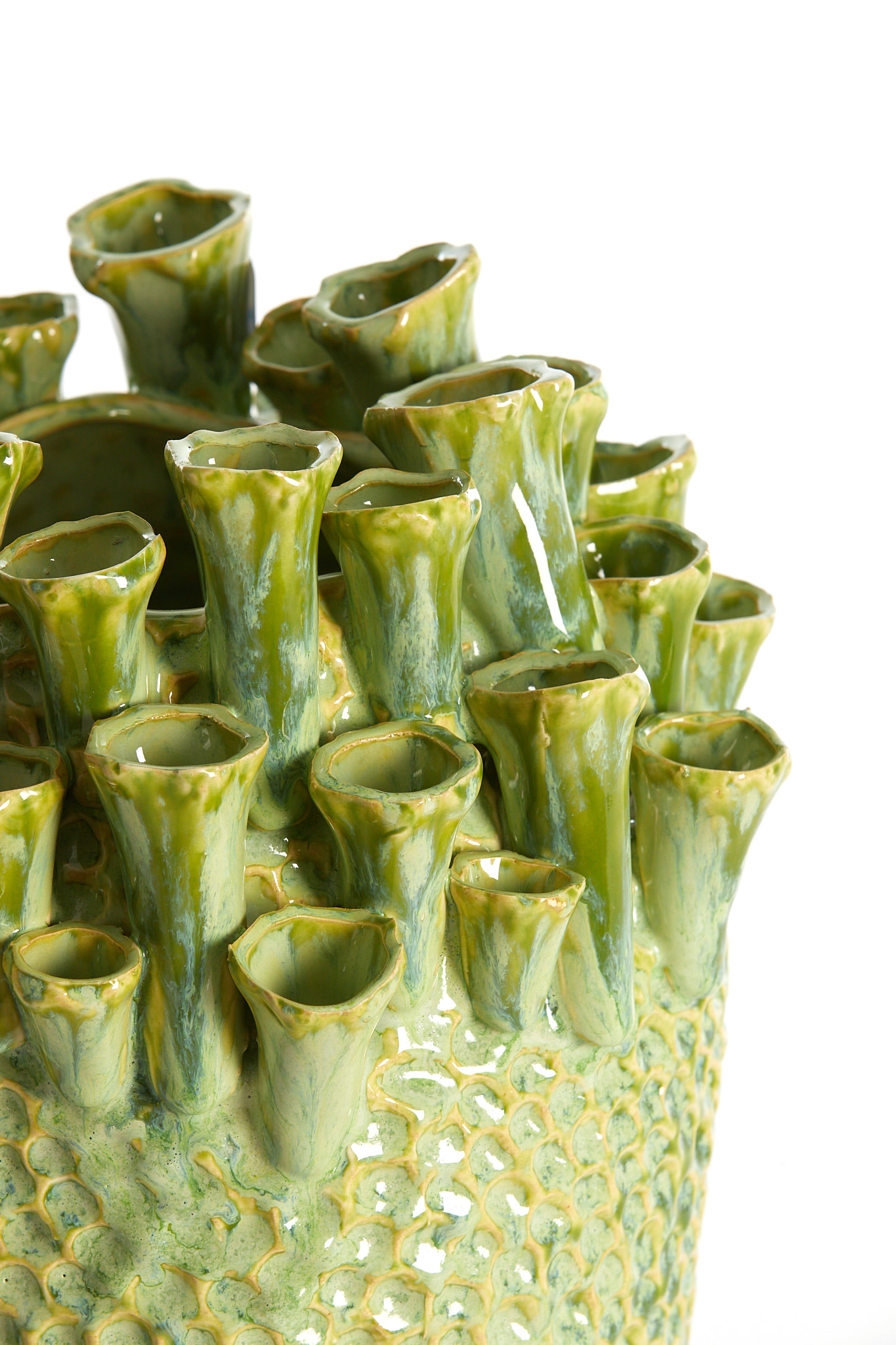 Light & Living Vaas deco Ø29x33 cm KYRAL keramiek mint groen