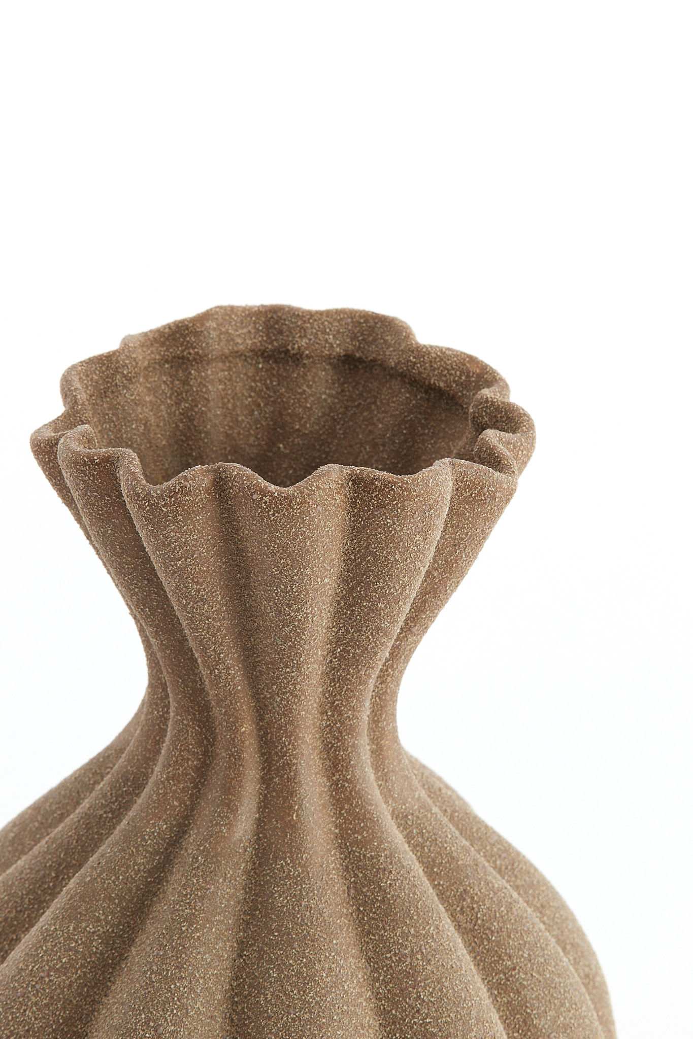 Light & Living Vaas deco Ø21,5x40,5 cm SILLIAN keramiek mat bruin