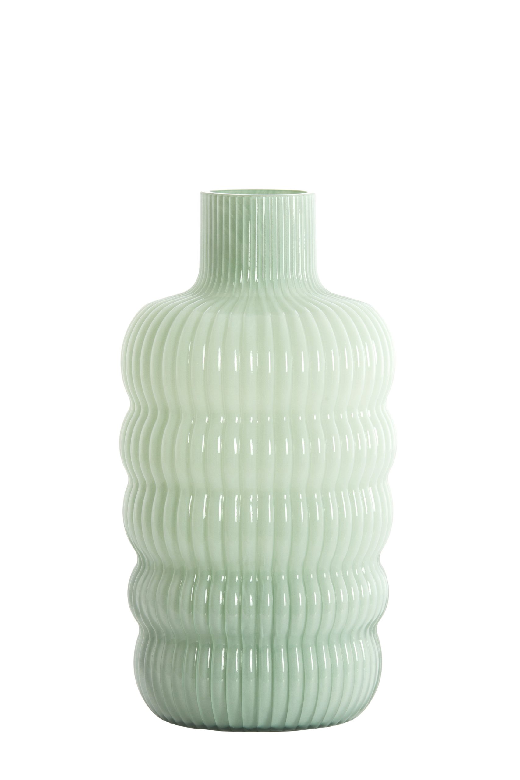 Light & Living Vaas Ø15,5x30 cm LUNETTE glas mint
