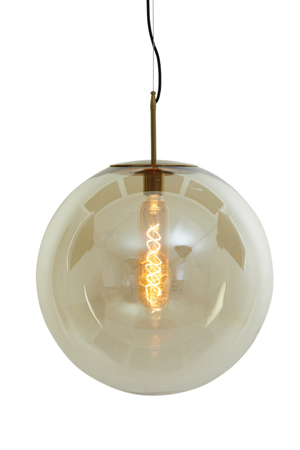 Light & Living Hanglamp Ø48 cm MEDINA glas amber+goud