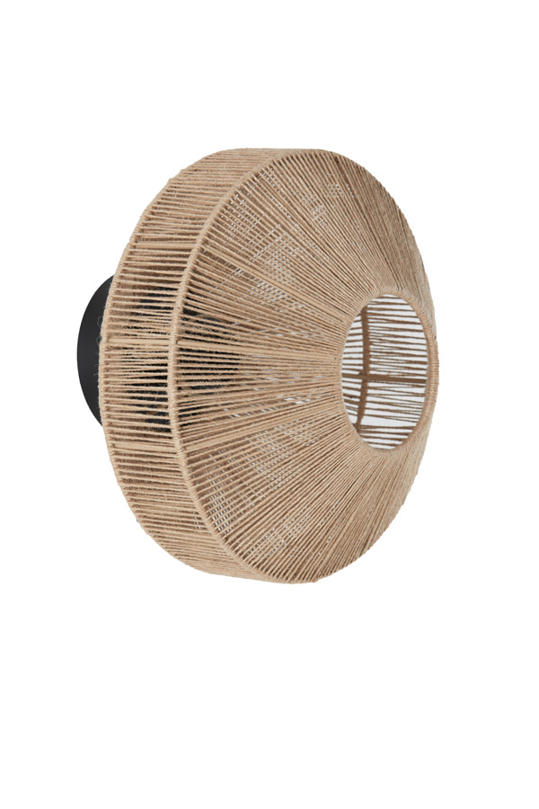 Light & Living Wandlamp Ø31x31 cm LYRA naturel+mat zwart