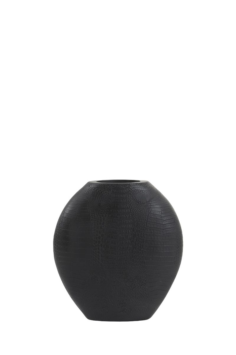 Light & Living Vaas deco 29,5x8x31,5 cm SKELD zwart