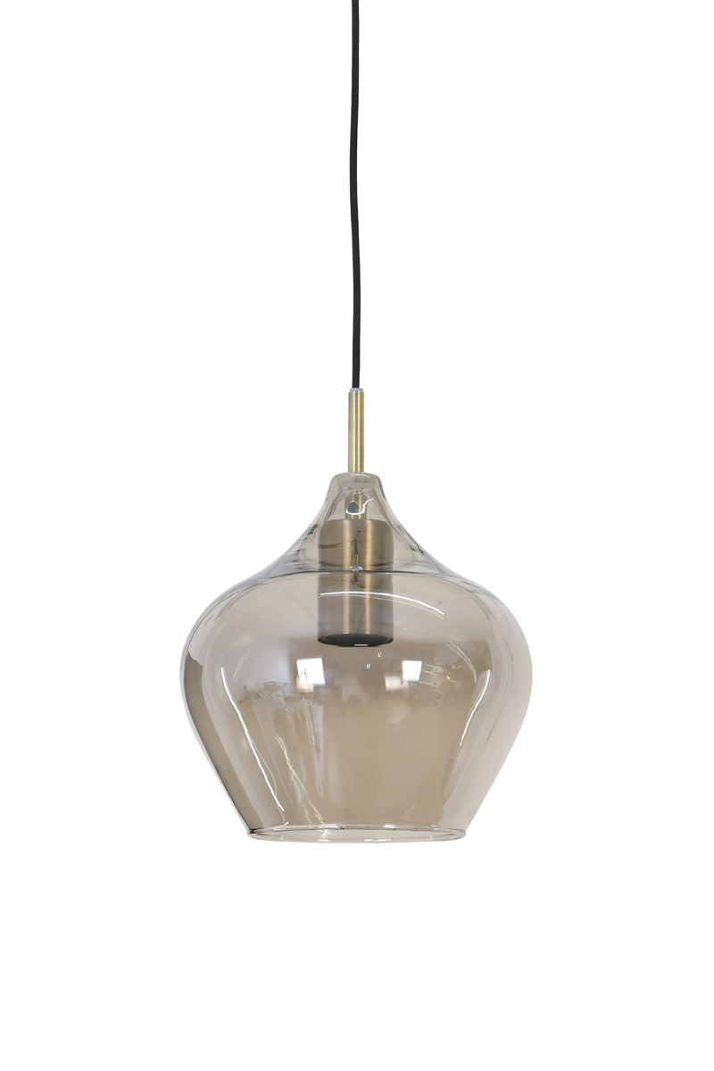 Light & Living Hanglamp Ø20x21,5 cm RAKEL antiek brons+smoke