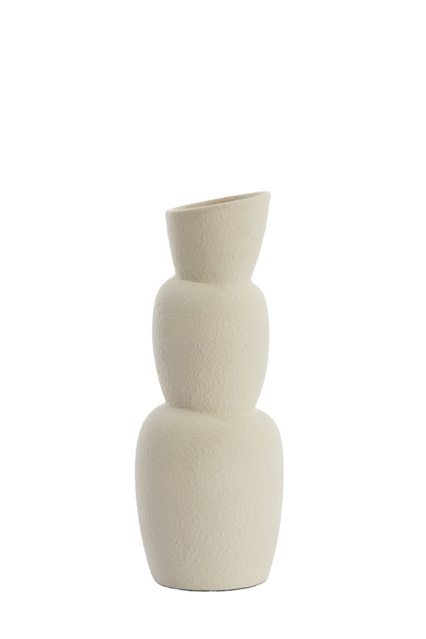 Light & Living Vaas Ø14,5x37,5 cm ARAM keramiek crème
