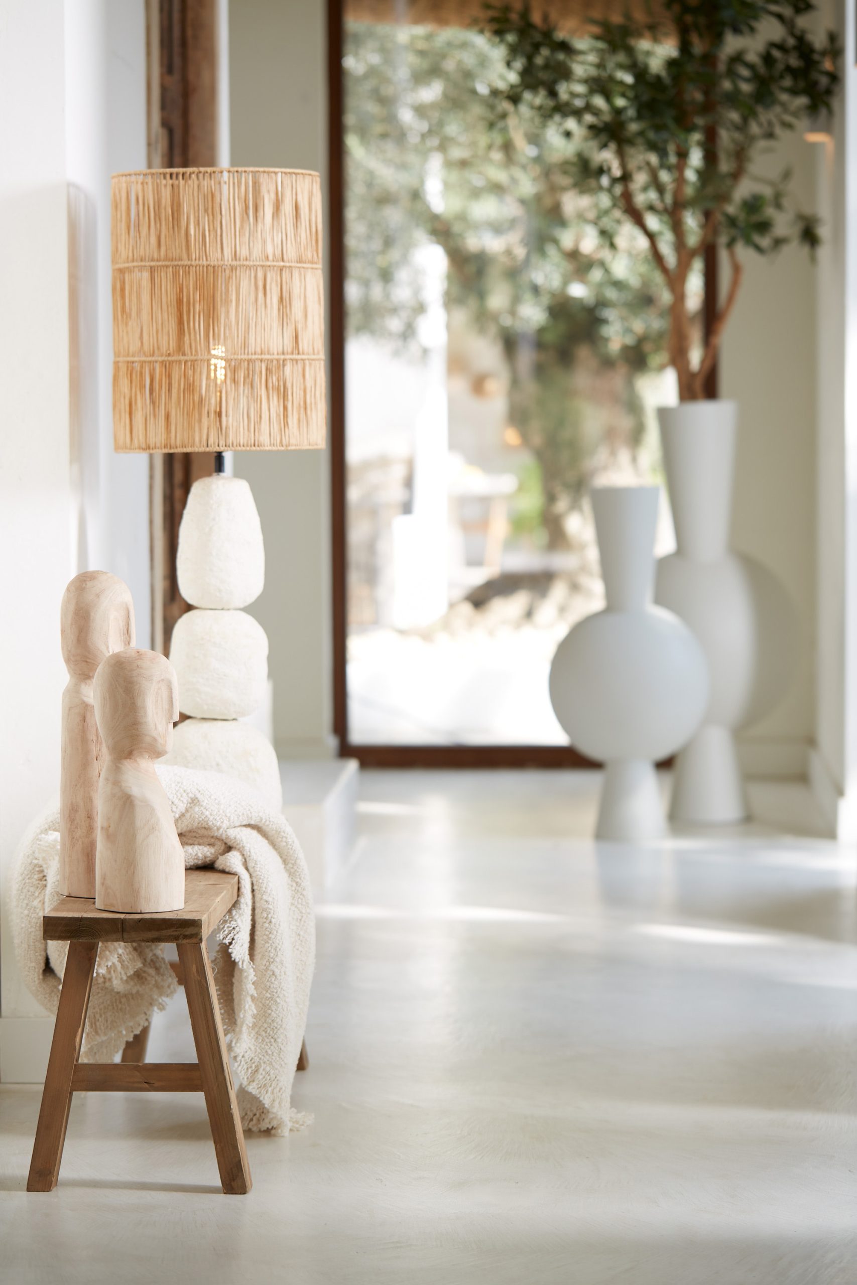 Light & Living Kap cilinder 30-30-40 cm LANZANO raffia naturel