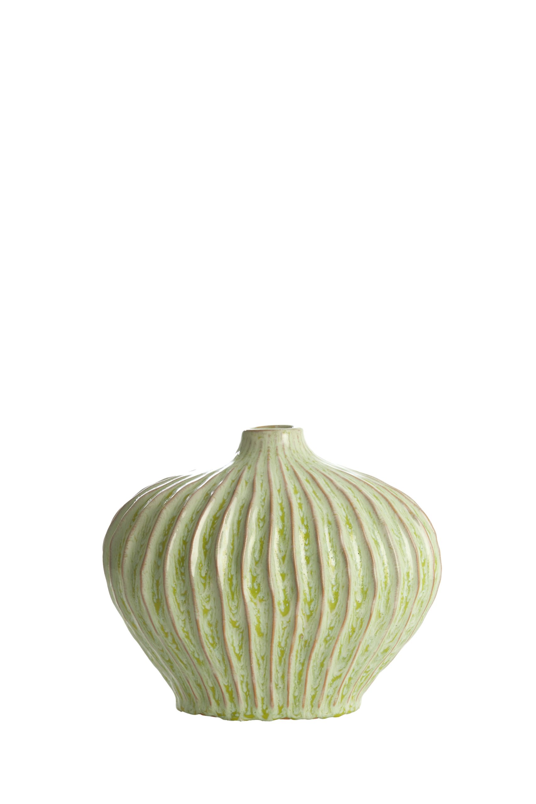 Light & Living Vaas deco 25x14x20 cm LORITO keramiek mint groen