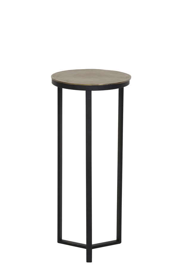 Light & Living Zuil Ø35x81 cm RETIRO mat zwart+ruw antiek brons