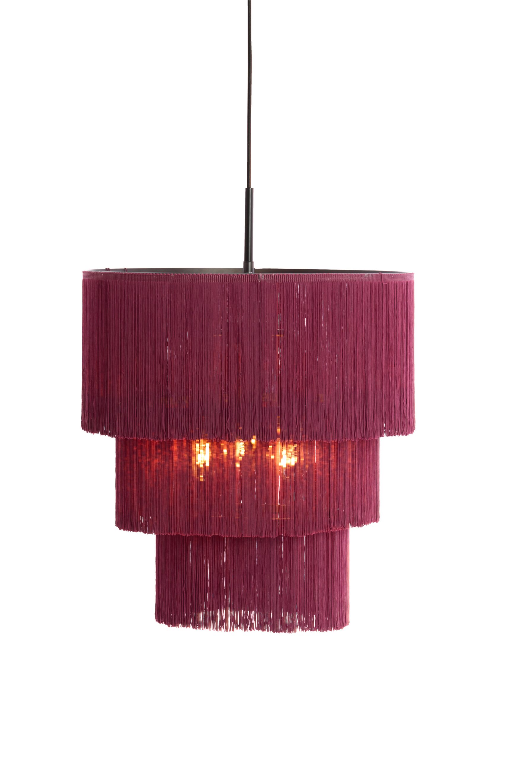 Light & Living Hanglamp 3L Ø45x50 cm MALAIKA donker paars