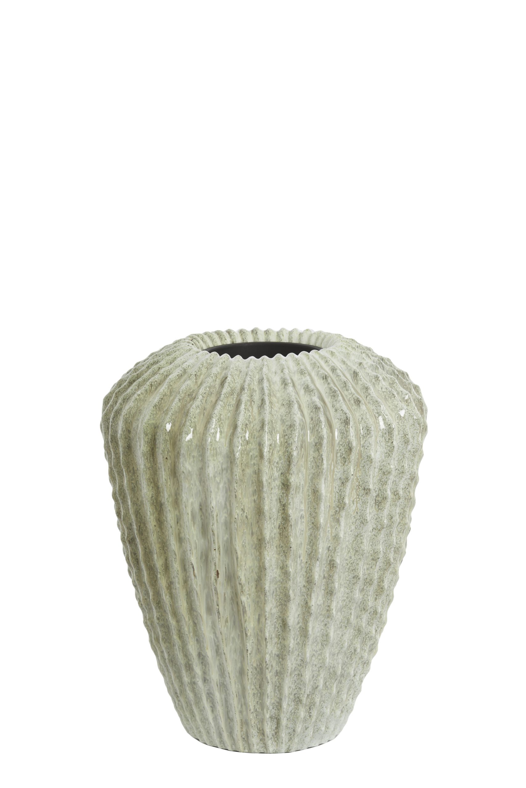 Light & Living Vaas deco Ø52x65 cm CACTI glans mint groen