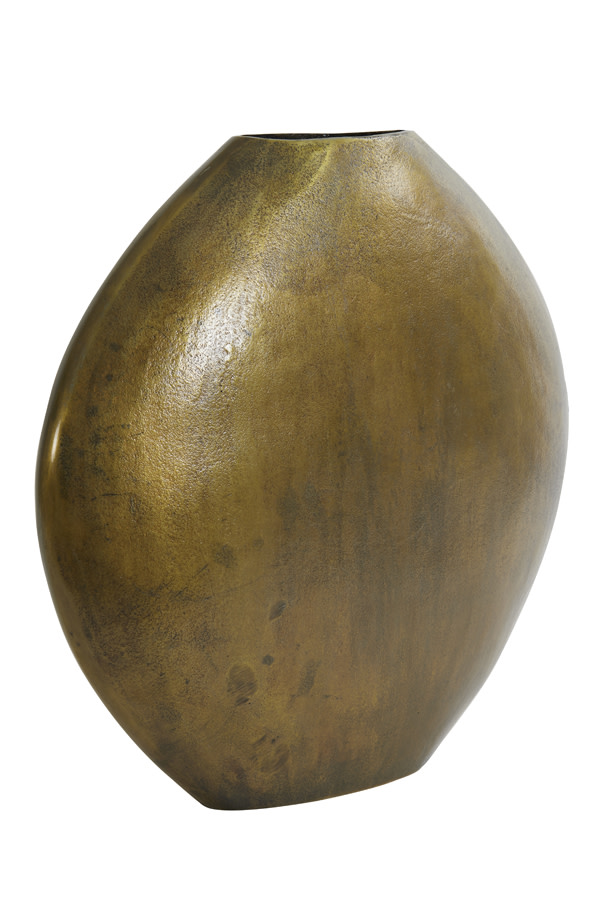 Light & Living Vaas deco 53x7x53 cm POSITANO ovaal plat antiek brons